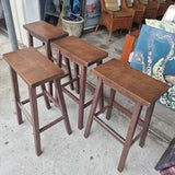 Set of Four Wooden Stools