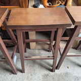 Set of Four Wooden Stools