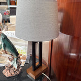 Contemporary Wood and Metal Table Lamp