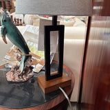 Contemporary Wood and Metal Table Lamp