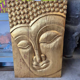 Large Hand Carved Wooden Buddha