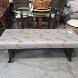 Nancy Corzine Upholstered Bench with Leaf Pattern