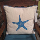 Starfish Print Decorative Pillow