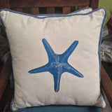 Starfish Print Decorative Pillow