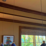 Set of 3 Blue Pendant Light with Floral Design