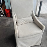 Set Of 8 RH Belgian Wingback Slip Covered