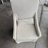 Set Of 8 RH Belgian Wingback Slip Covered