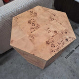 Hexagonal Wooden Side Table