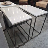 Pair Of Silestone Metal Table