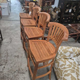 Teak Bar Stool Set Of 4