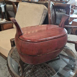 Chinese Red Lacquered Storage w/cover