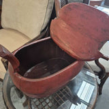 Chinese Red Lacquered Storage w/cover