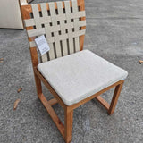 Hard Wood Lattice and Sling Outdoor Chairs