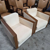 Pair of Framed Upholstered Lounge Chair