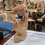 Carved Wooden Dolphins
