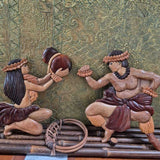 Wooden Tribal Dancers Wall Art