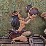 Wooden Tribal Dancers Wall Art