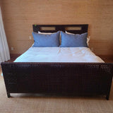 Brown Woven Leather bed