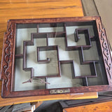 Chinese Hardwood Glass Display W/t Key
