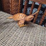 Small Carved Wood Honu Turtle - Honey Finish