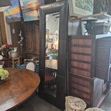 Palecek Oversized Leather-Wrapped Floow Mirror