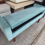 Modern Storage Bench in Teal