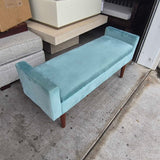 Modern Storage Bench in Teal