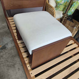 Modern Upholstered Wood Ottoman