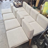 RH Upholstered Wood Dining Chairs - Set of 8