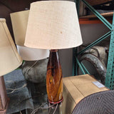 Brown Swirl Teardrop Table Lamp