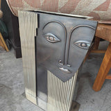 Art Deco-Style Metal Face Vase - Hagenauer Style