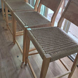 Lark Manor Cadence Woven-Seat Counter Stool - Natural