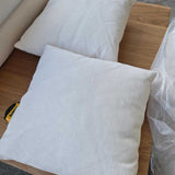 Decorative White Throw Pillow