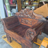 Antique Carved Wooden Bench