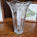 Frosted Floral Glass Vase
