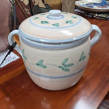 Caleca Italian Hand-Painted Covered Ceramic Pot
